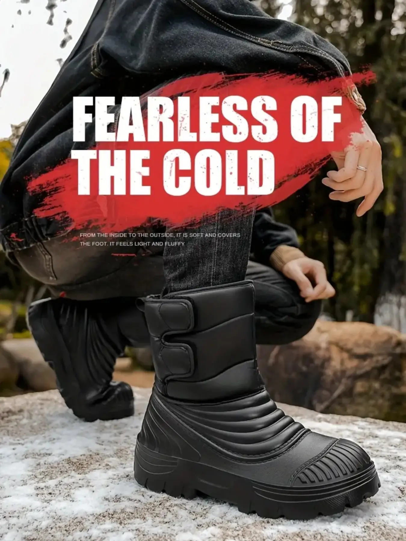 New Unisex Warm Snow Boots, Ideal for Outdoor Workers, Hiking, Camping, Waterproof, Anti-Slip, Comfortable, Durable, Essential for Christmas Outing