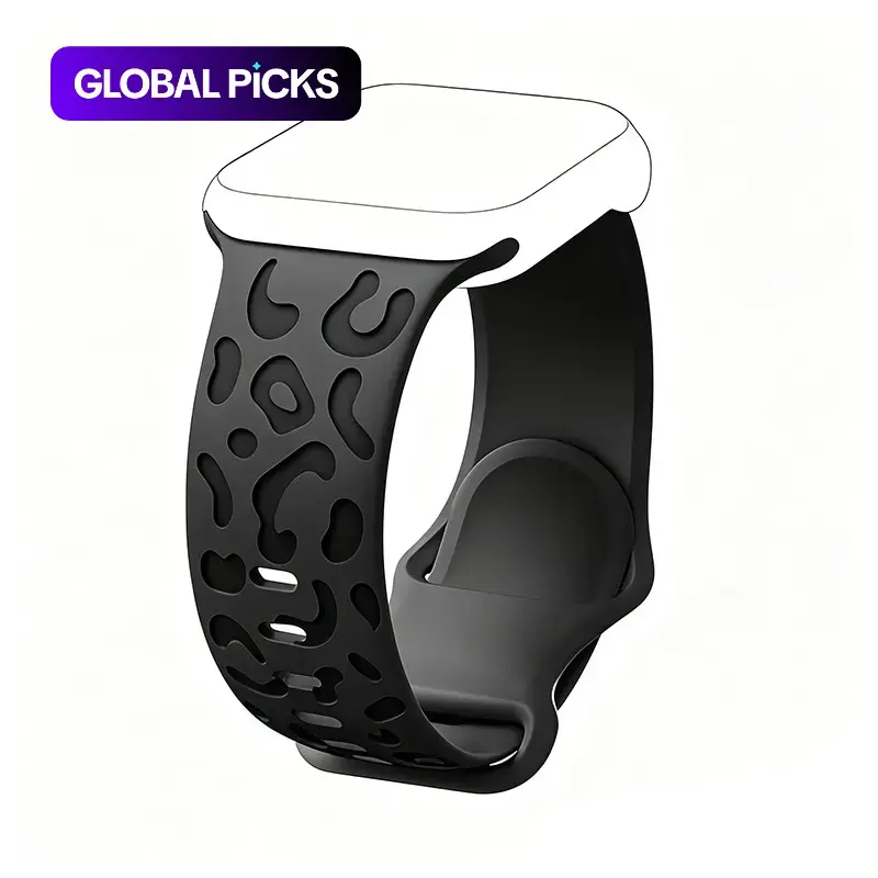 Leopard Pattern Watch Band for Apple Watch, Waterproof Sports Silicone Smartwatch Strap, Trendy Matching Strap for Women & Men, Smartwatch Accessories #GLOBAL PICKS