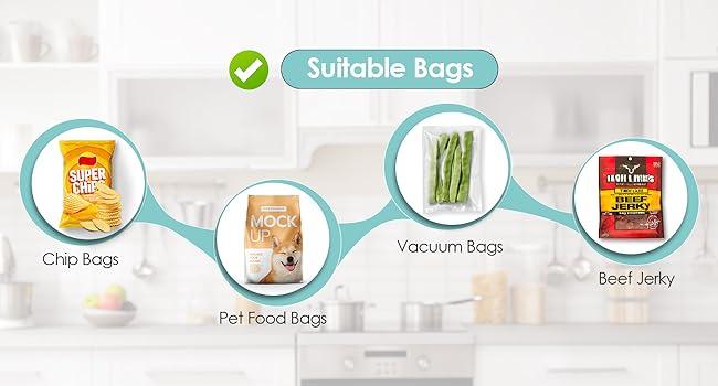 2 Pack Mini Bag Sealer, 2 in 1 Sealer and Cutter, Portable Heat Sealer Machine, Chip Heat Resealer for Snacks & Food Storage, Green/White (Batteries Included)