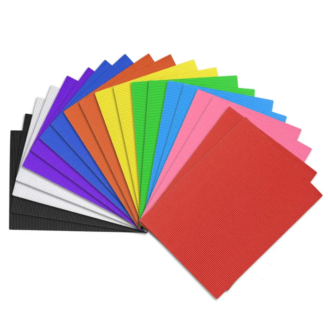 20 count Corrugated Cardboard Paper Sheets,Colorful,7.87-inch x 11.82-inch,for Craft and DIY Projects