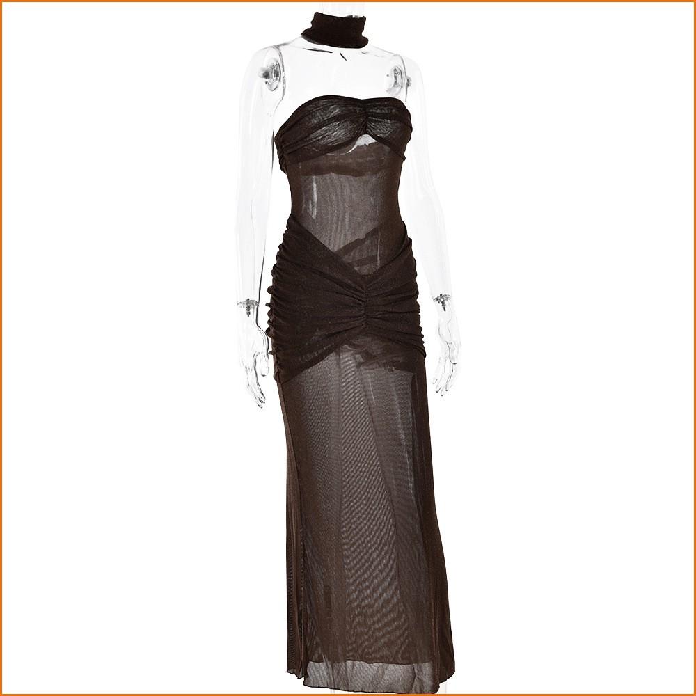 KODA & CO 04 European & American 2025 New Style Sexy & Elegant High-End Slim Fit Tube Backless Mermaid Maxi Dress
