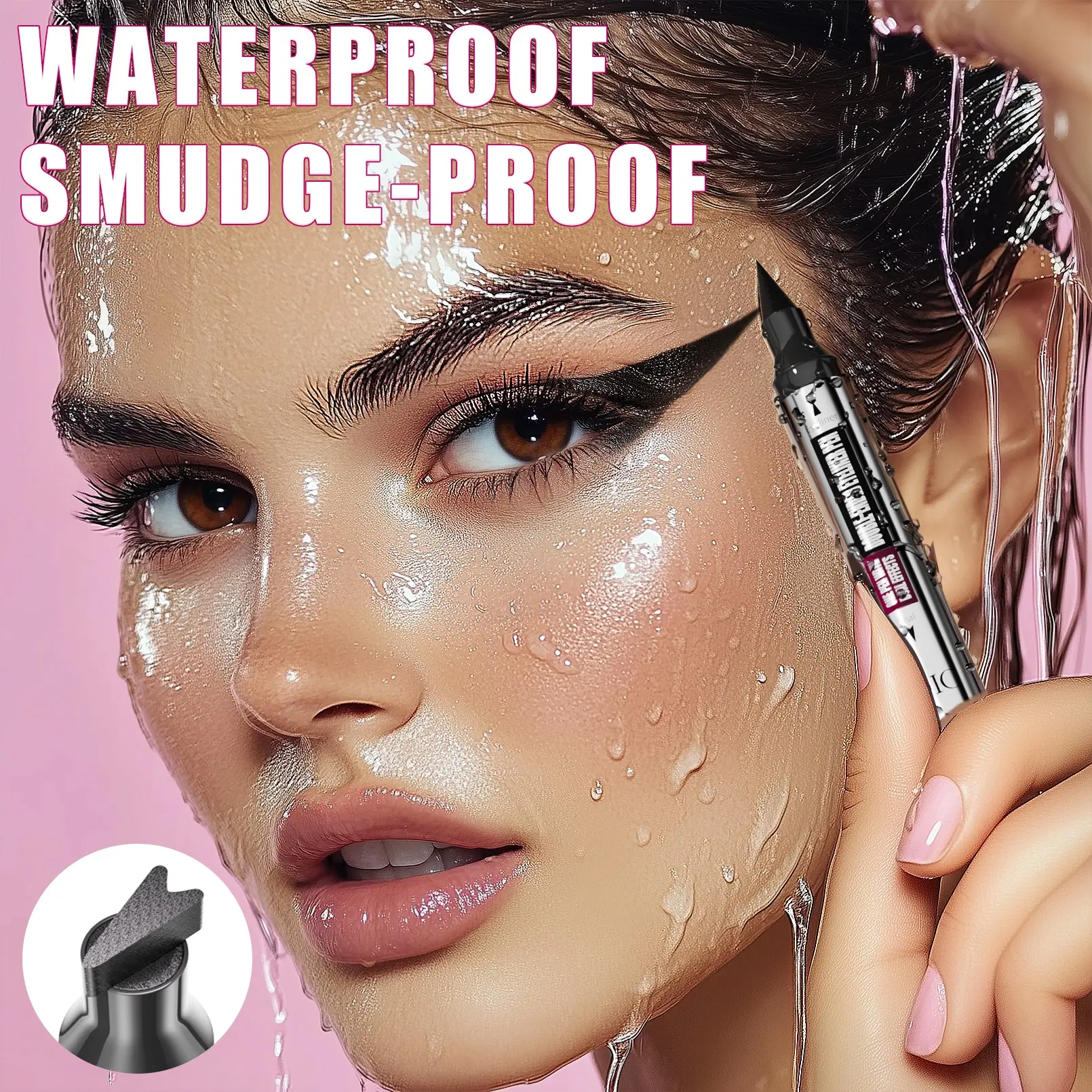 Waterproof Cat Eye Liner Pen, Long-Lasting Non-Bleeding Quick-Dry Liquid Eyeliner Pens, Perfect for Daily Makeup, Parties, and Beauty Use