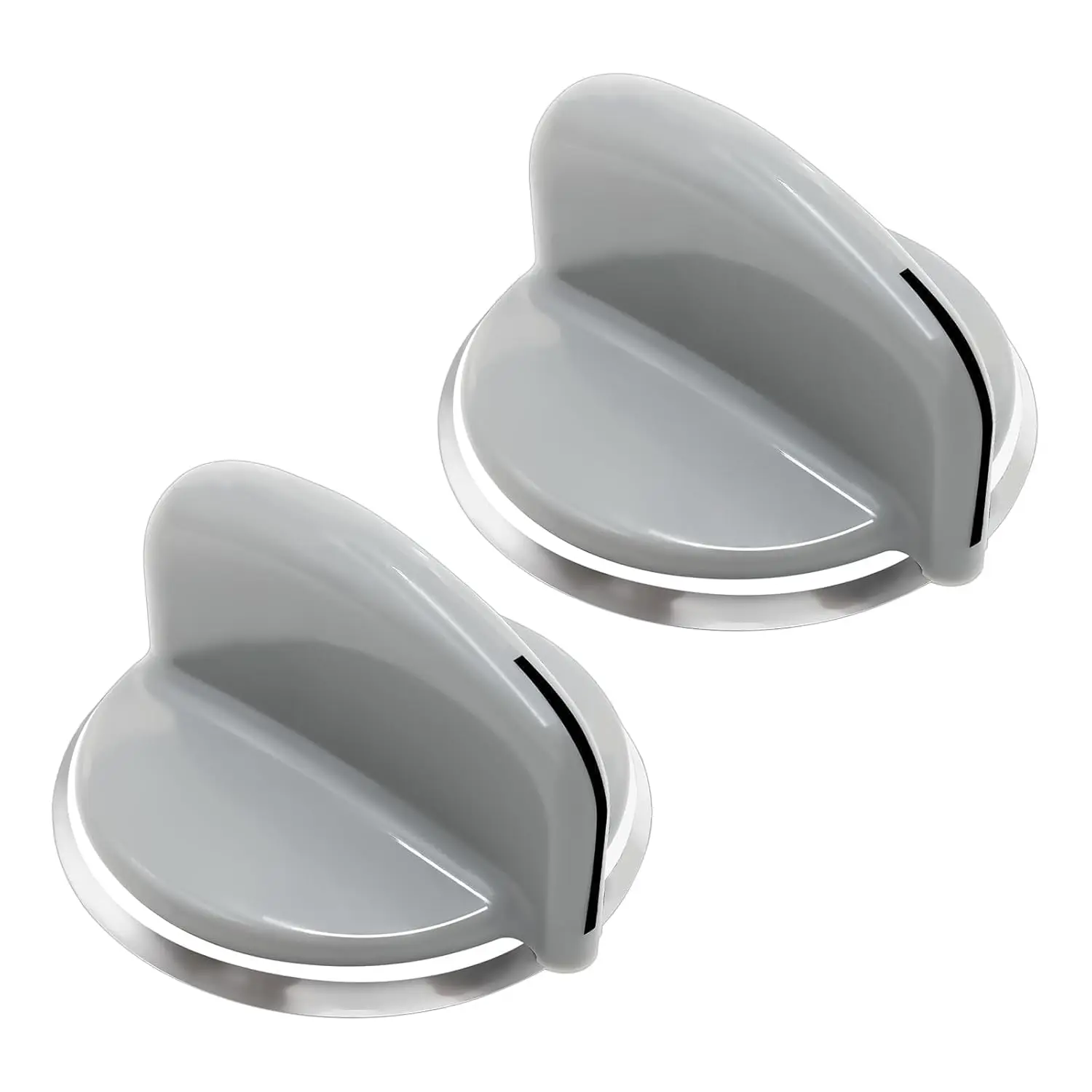 Grey Durable Dryer Timer Control Knob WH01X10462 (2-Pack, Reinforced Metal Ring) - Wide Compatibility for GTWN3000M0WS, EGD4600G7WW, DRSR483GG0WW, GTDP350GM2WS, After Support