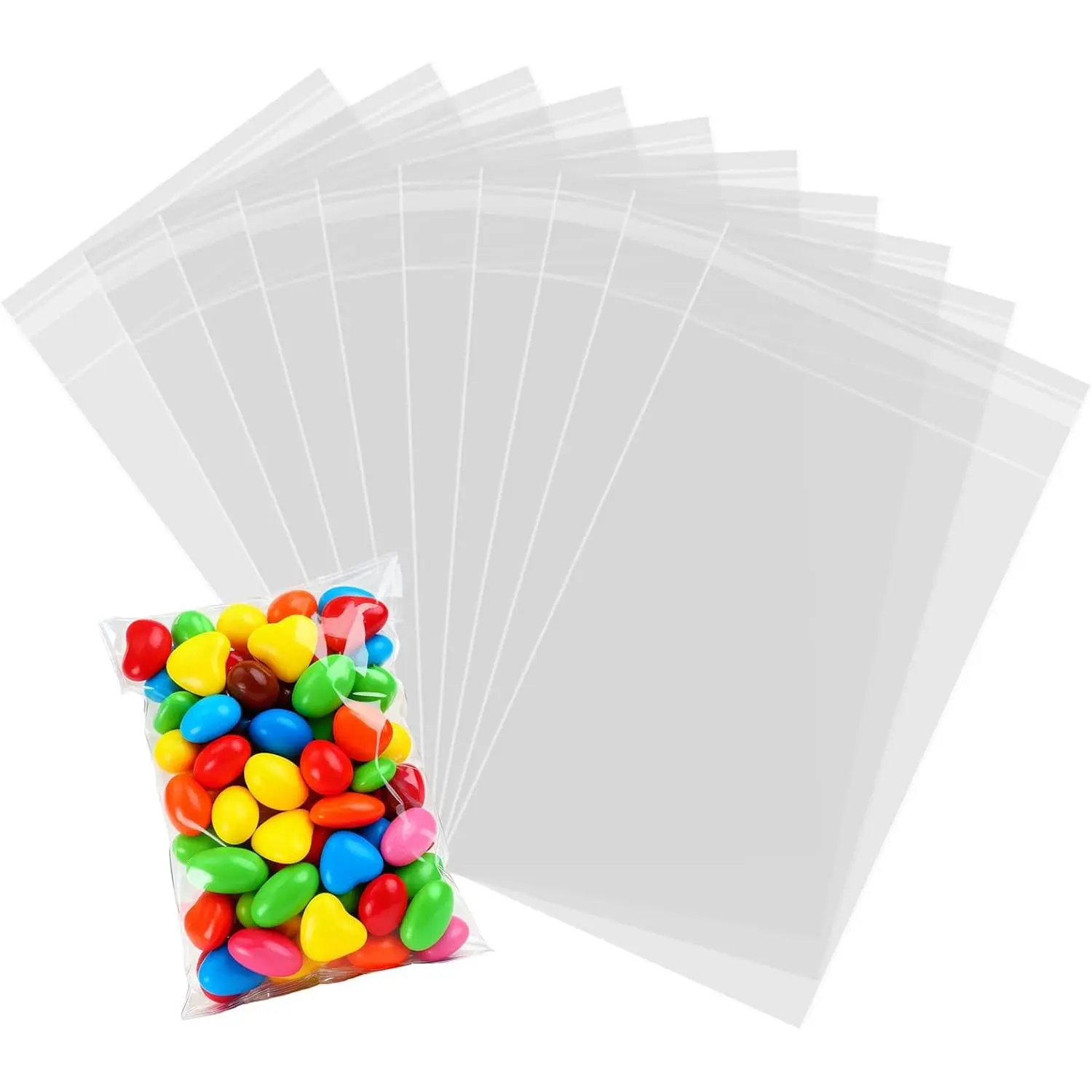 200 count Self Sealing Cellophane Bags, 2x3 Inches Cookie Bags, Resealable Cellophane Bags Self Adhesive for Bakery Cookies Candy Snack