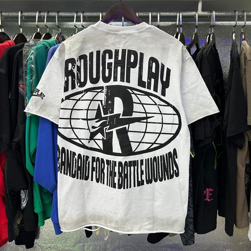 Vintage Washed Roughplay T-Shirt, Heavyweight White Ink Jesus Skull Print, Retro Rockabilly Bling Diamond Patchwork, American Hip Hop Unisex Streetwear Short Sleeve Cotton Tee