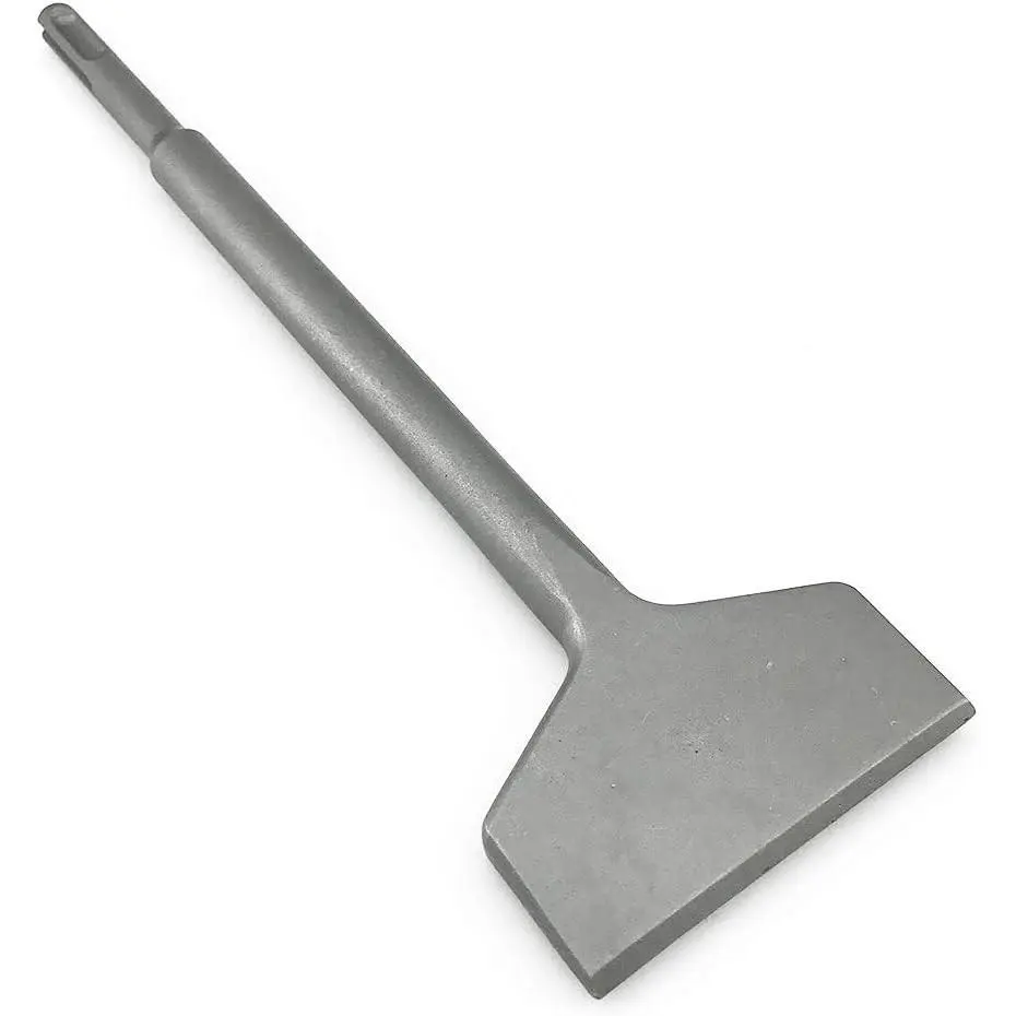 3 Inch Wide Tile & Thinset Scaling Chisel SDS-Plus Shank 3" x 10" Thinset Scraper Wall and Floor Scraper for SDS-Plus Rotary and Demolition Hammers