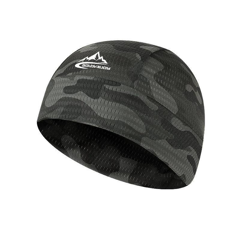 Summer Ice Silk Cycling Cap for Men and Women Running Sports Bike Hat Breathable Sun-Protective Headgear Dark Night Black Light Gray Dark Gray Green Camouflage Black Camouflage One Size Fits All