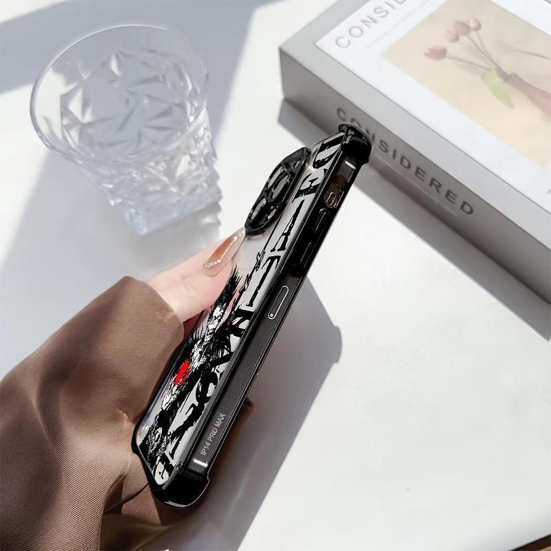 Japanese Anime Death Note Phone Case Compatible with iPhone 16 15 14 13 12 11 Pro Max X XR XS MAX 8 7 Plus Shockproof Transparent Soft Back Cover.QXD674 Protection Protective Black-Qxa674M73512