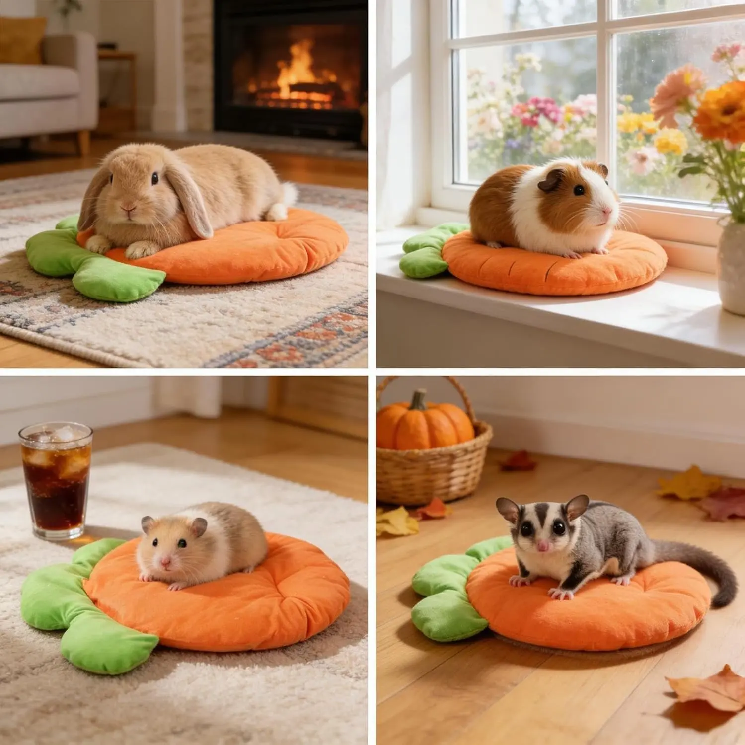 Carrot Shape Pet Bed, Warm Pet Sleeping Pad, Soft Hamster Rabbit Guinea Pig Nest, Cute Pet Gift, Pet Supplies, Pet House, Pet Mat