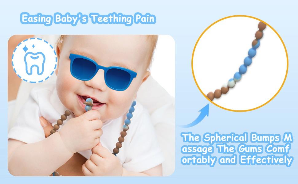 X-NKL02 Teething Necklace for Boys and girls - Integrated Safety Design for Toddler, Sensory Chew Necklace for Boys and girls, Boys, Girls with Autism, ADHD, Fidget - Nursing Breastfeeding Necklace for Mom