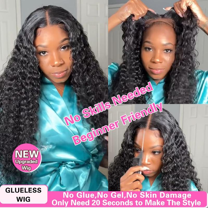 32 34Inch 13x6 13x4 Lace Front Human Hair Wigs Pre Plucked For Women Deep Wave Human Hair Lace Frontal Wigs 180 Density Transparent Lace Wig Real Human Hair #TikTokShopFallDealsForYou #TikTokShopHolidayHaul