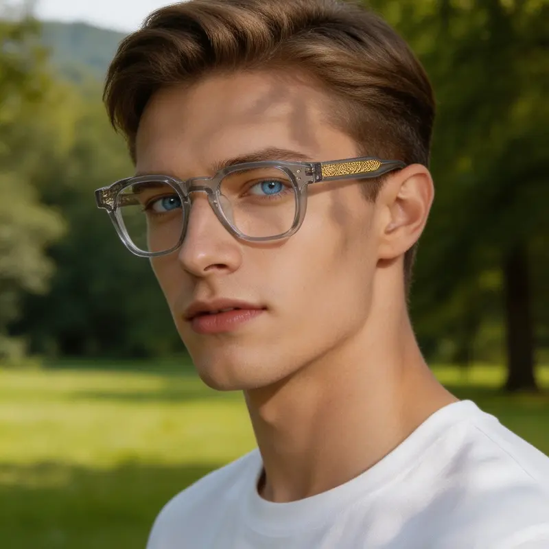 Caterside Light 1/2 Counts Blocking Glasses, Tr90 Frame, Geometric Design, Unisex, Casual Stylish Glasses, Casual Style, All Seasons, Travel & Beach Party Use, Fashion Accessory Eyewear