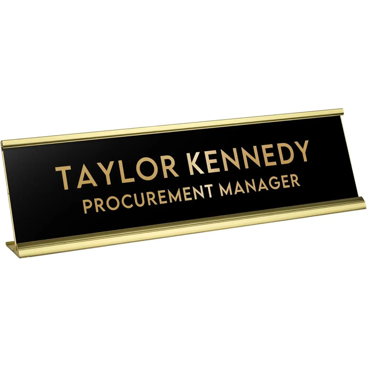 Personalized Desk Name Plate for Office – Custom Engraved Desk Plate with Name & Title – Aluminum Office Name Plate for Desk, Boss, Coworker or Home Office Decor – Multiple Fonts & Colors