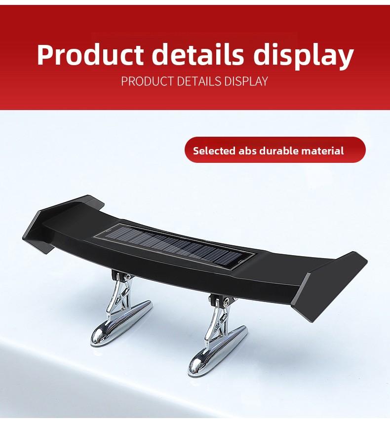 Solar LED Roof Light, Flowing Glow Tail Wing Warning Light for Car SUV Truck, No Wiring Easy Install, Night Driving Safety Beacon, Universal Fit Anti-Collision Accessory, IP67 Waterproof