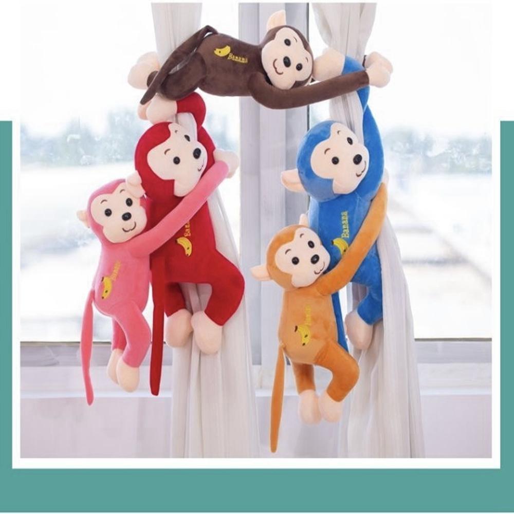 45cm Cute Long Arm Monkey Plush Toy 5 Color Anti-Collision Banana Can Tie Curtains With Monkey Doll  Decoration Christmas