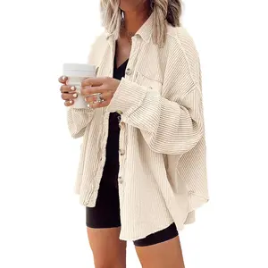 Knit Shacket Oversized Button Down Shirt Jacket Lightweight Spring Outfits Clothes