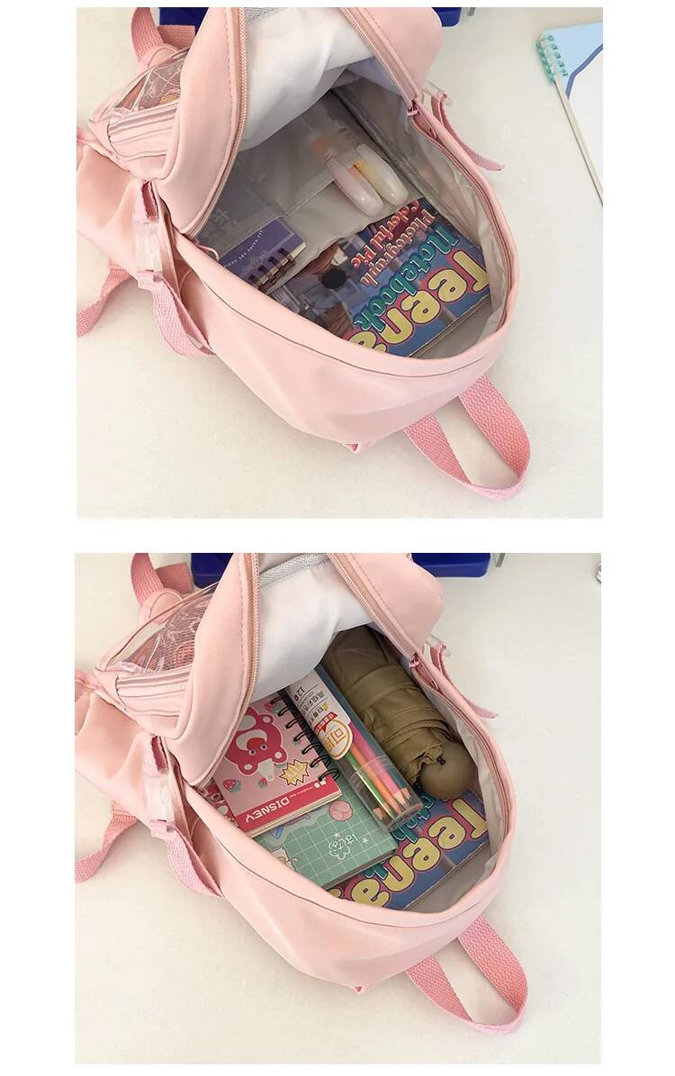 Y2K Cute Mini Backpack Women Fashion ItaBag Sweet Girl Transparent Rucksack DIY Personality Display Knapsack Lolita Shoulder Bag
