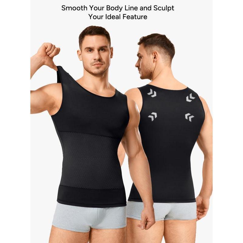 Men's Double layer Compression Vests, Tummy Control Shapewear, Hide Gynecomastia Body Shaper Seamless Tank Top