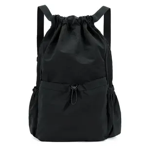 Fashion Drawstring Backpack Bag for Men Women, Waterproof Large Capacity Lightweight School Bookbag for Sports Gym Outdoor Activities
