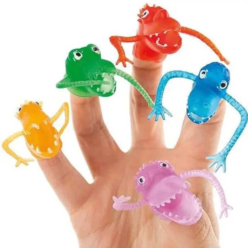 Funny Dinosaur Finger Puppets (10-Piece, 20-Piece Assorted, 4-4.5cm) - Classic Stress Relief Toys for Kids Boys Girls, Novelty Party Favors, Classroom Prizes