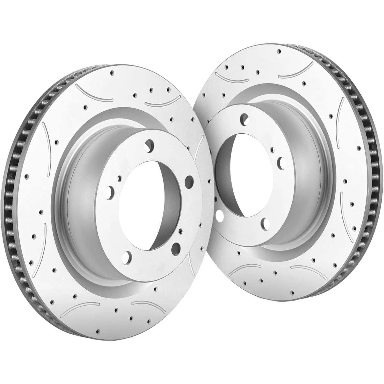 Garvee Rear Drilled and Slotted Brake Rotors Compatible with 2005-2020 Chrysler 300, 2009-2020 Dodge Challenger, 2006-2020 Charger, and 2005-2008 Magnum Vehicles