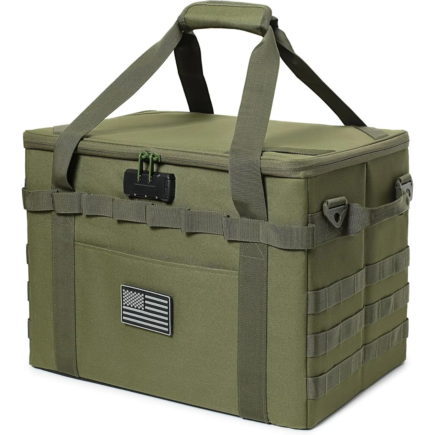 Baby & Maternity Tactical Camping Storage Bag - 38L Lock Secure Utility Tote Organizer with Combination Lock, Shoulder Carry Strap, Unisex, Outdoor Gear
