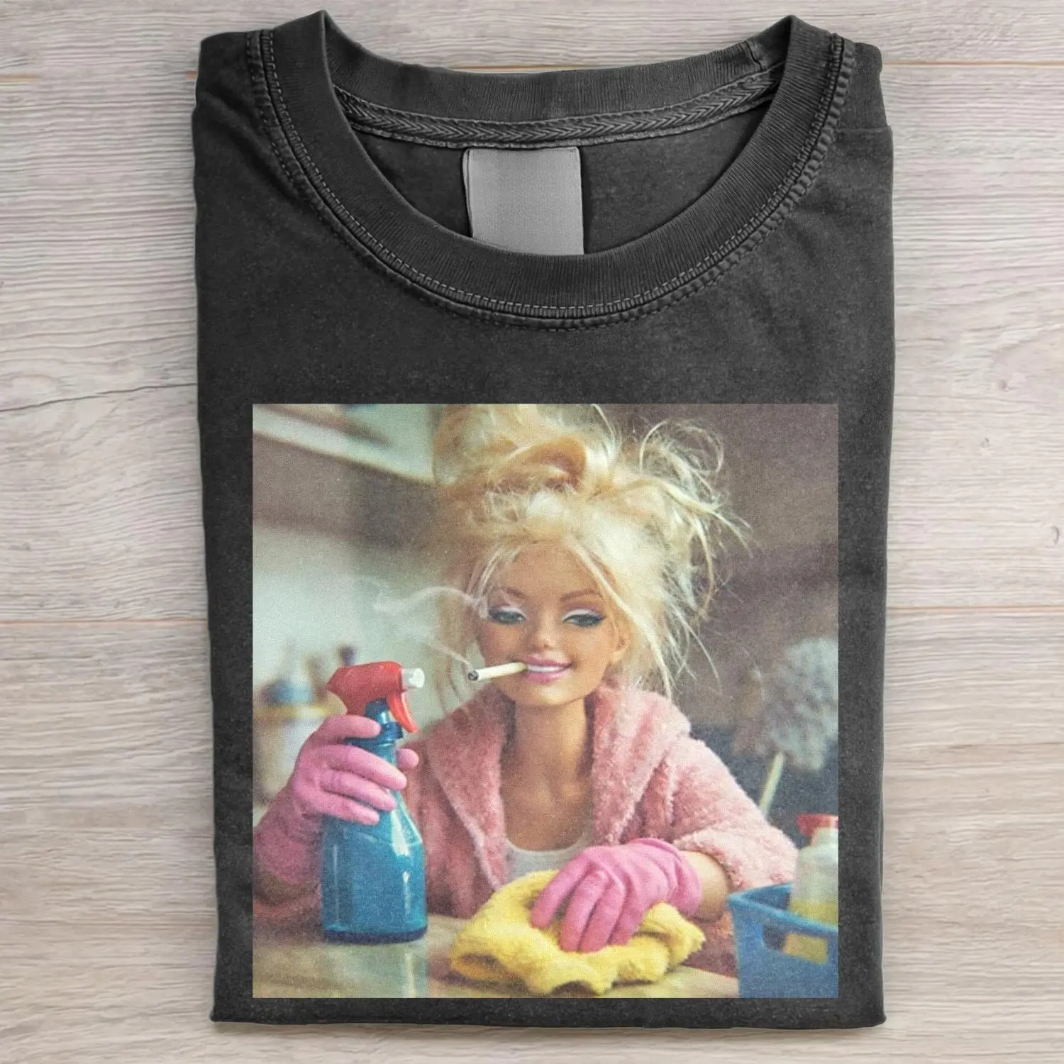 Unisex Graphic Sweatshirt, Oversized Funny Doll Meme Print Crew Neck Long Sleeve Menswear for Daily Streetwear, Round Neck, Clothes, Casual, Printed, Tops, Cotton