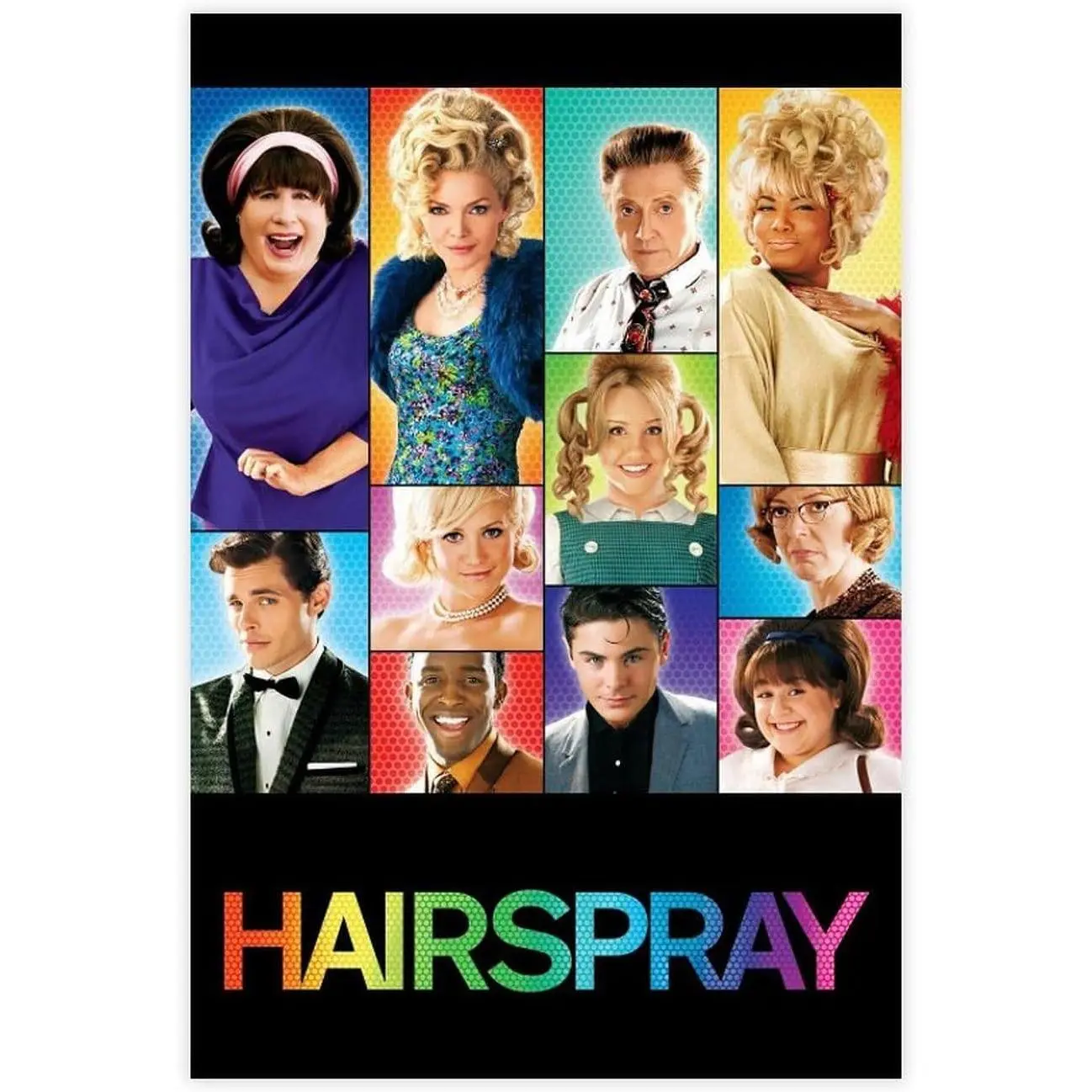 Hairspray Movie Art Poster, 2 Canvas Wall Art Prints, Home Decor Artwork for Living Room, Bedroom Decoration, Frame-Style