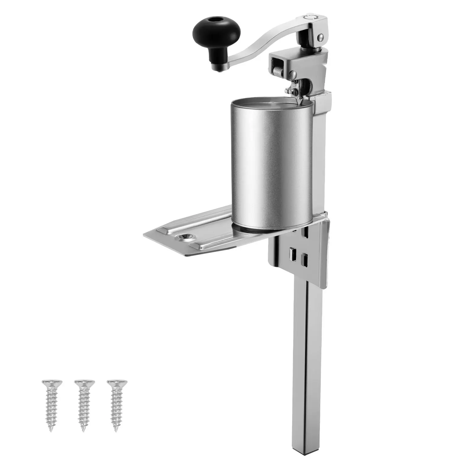 Heavy-Duty Manual Tabletop Can Opener for Commercial Kitchens, Height-Adjustable Hand Crank Opener with Stainless Steel Blade & Handles, Food Prep Restaurant Equipment for Cans Up to 11.8 in, Manual Opener