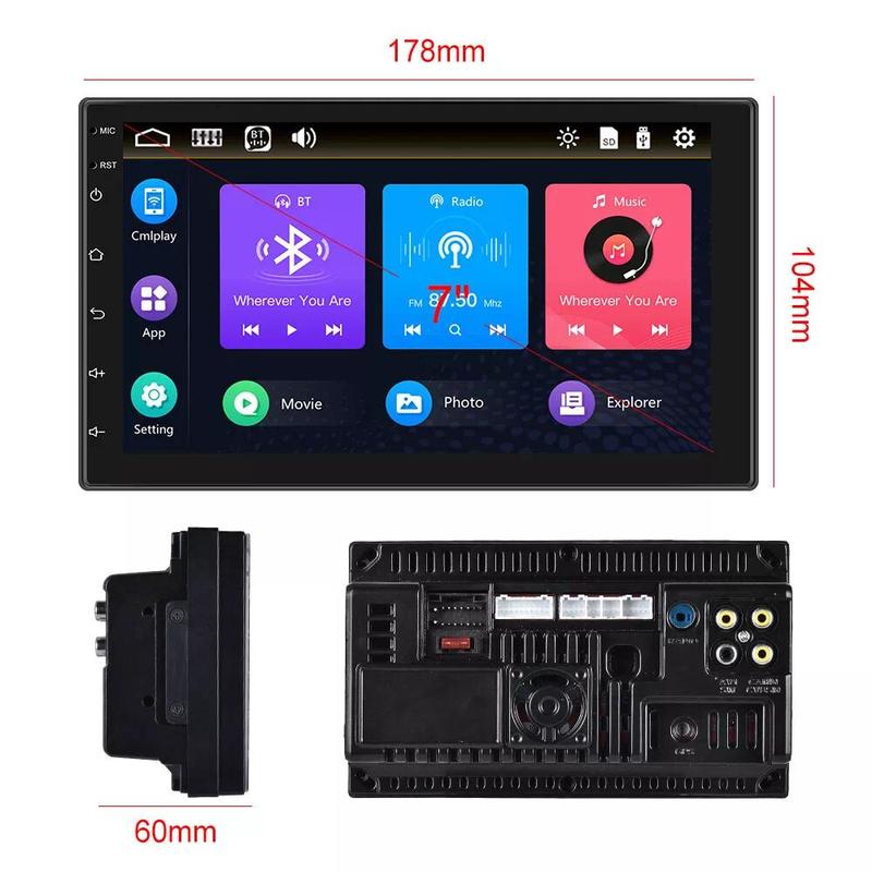 7" Double 2 Din Car Stereo Radio For ios/ Android CarPlay MP5 Player + Camera 7" Double 2 Din Car Stereo Radio For ios/ Android CarPlay MP5 Player + Camera