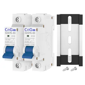 AC Miniature Circuit Breaker 10 Amp 1 Pole 120/240V Solar AC Disconnect Switch Thermal Magnetic Trip Din Rail Mount
