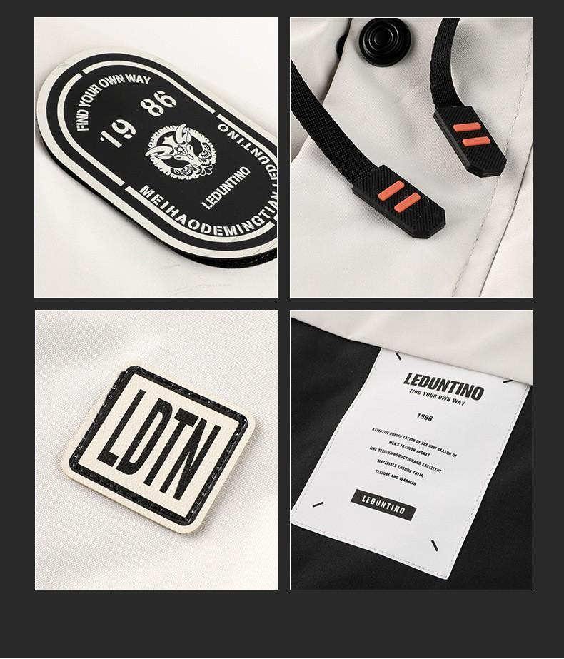 BIGWIG men's autumn and winter hooded parka, thickened warm work jacket, multi-pocket work top, windproof and waterproof cotton clothing, sports hooded jacket, cotton warm soft shell clothing, outdoor camping outdoor jacket