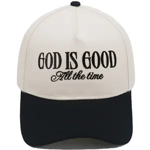 Christian God Is Good All the Time Baseball Cap for Women Men Retro Embroidered Trucker Hat Faith Gift Sun Visor for Church 4th of July Summer Travel
