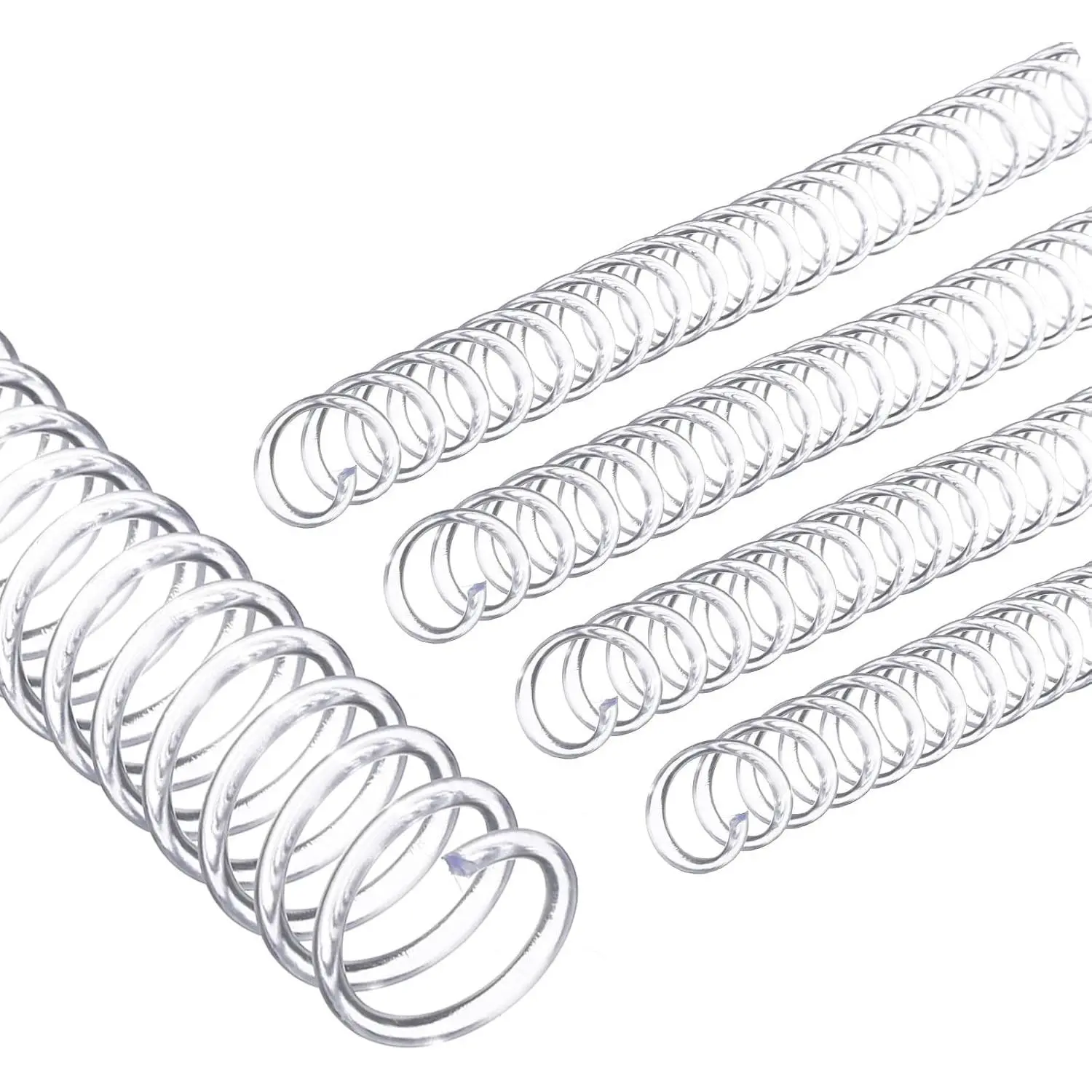 14mm(9/16") Plastic Spiral Binding Coils 20 Pcs 115 Sheet Capacity 4:1 Pitch Binding Spirals for Binding Paper Sheets Transparent