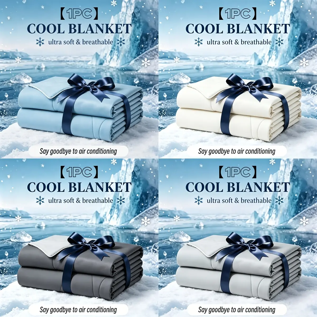 ROSEKIND King Size Cooling Blanket (108"X90"), Upgraded Q-Max 0.4 Cold Tech Soft Ice Blanket, Premium Double Sided Breathable Lightweight Luxury Summer Throw for Hot Sleepers & Night Sweats, Fits Bed Couch Sofa