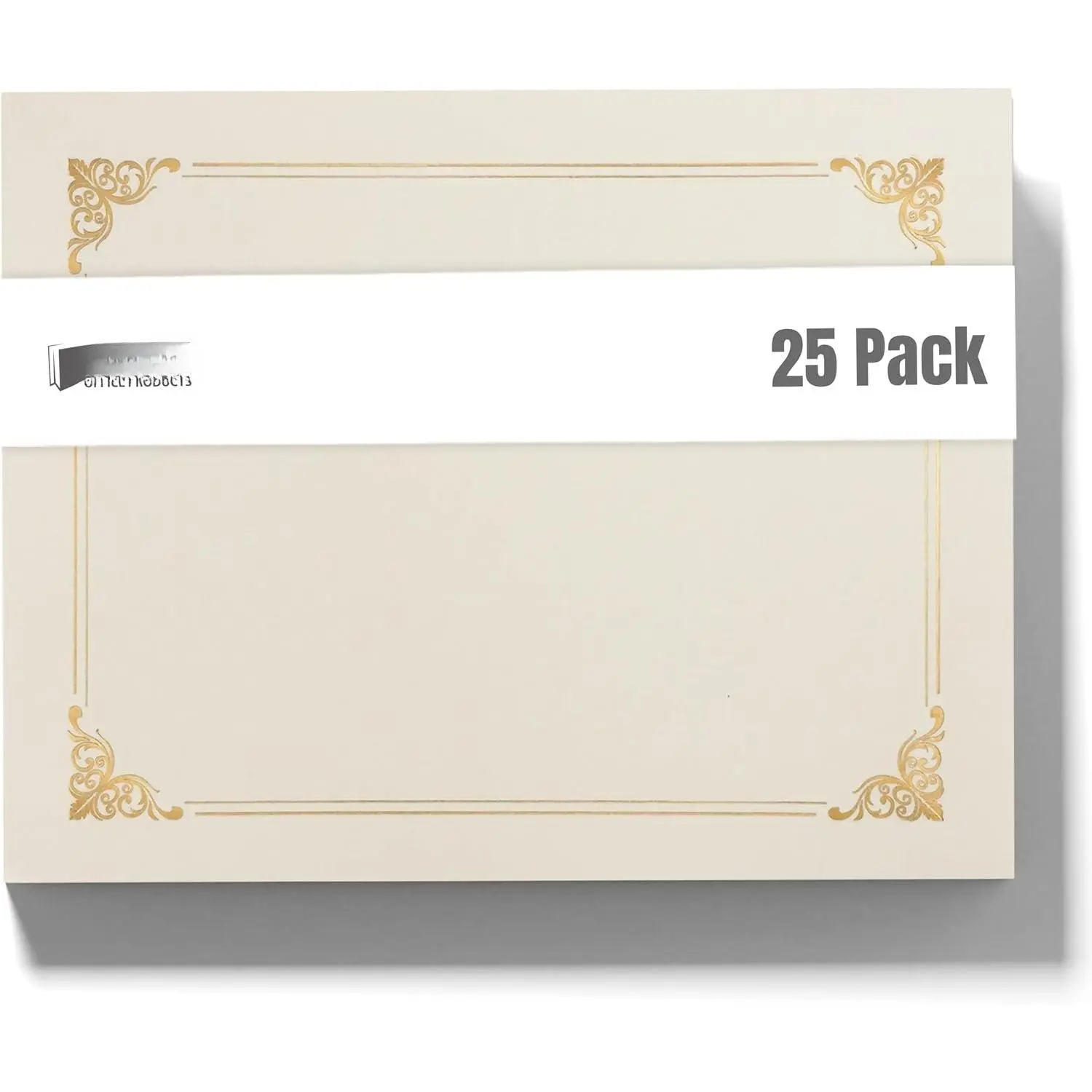 25 Pack  Certificate Holders, Diploma Holders, Document Covers with  Foil Border, by , for Letter Size Paper, 25 Count,  White