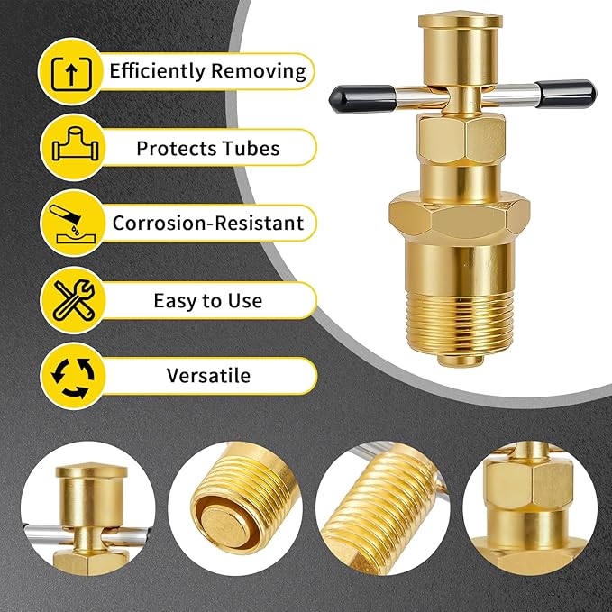 Olive Remover Puller for NPT 1/2 Inch and 3/4 Inch Compression Sleeve Puller Tool, Not Damage The Brass Pipe, Professional Plumber Ring Removal Tool Ferrule Puller