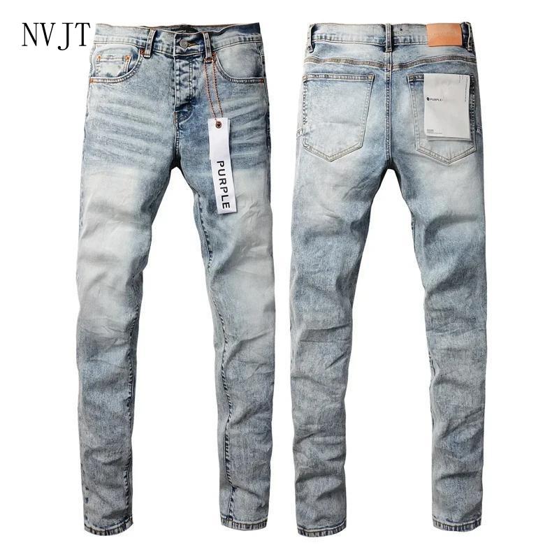 Grid Wardrobe Purple Jeans Light Tie Dyed Snowflake High Quality Denim Pants Baggy Pants Menswear New Fashion Trend No.164 Blue Casual