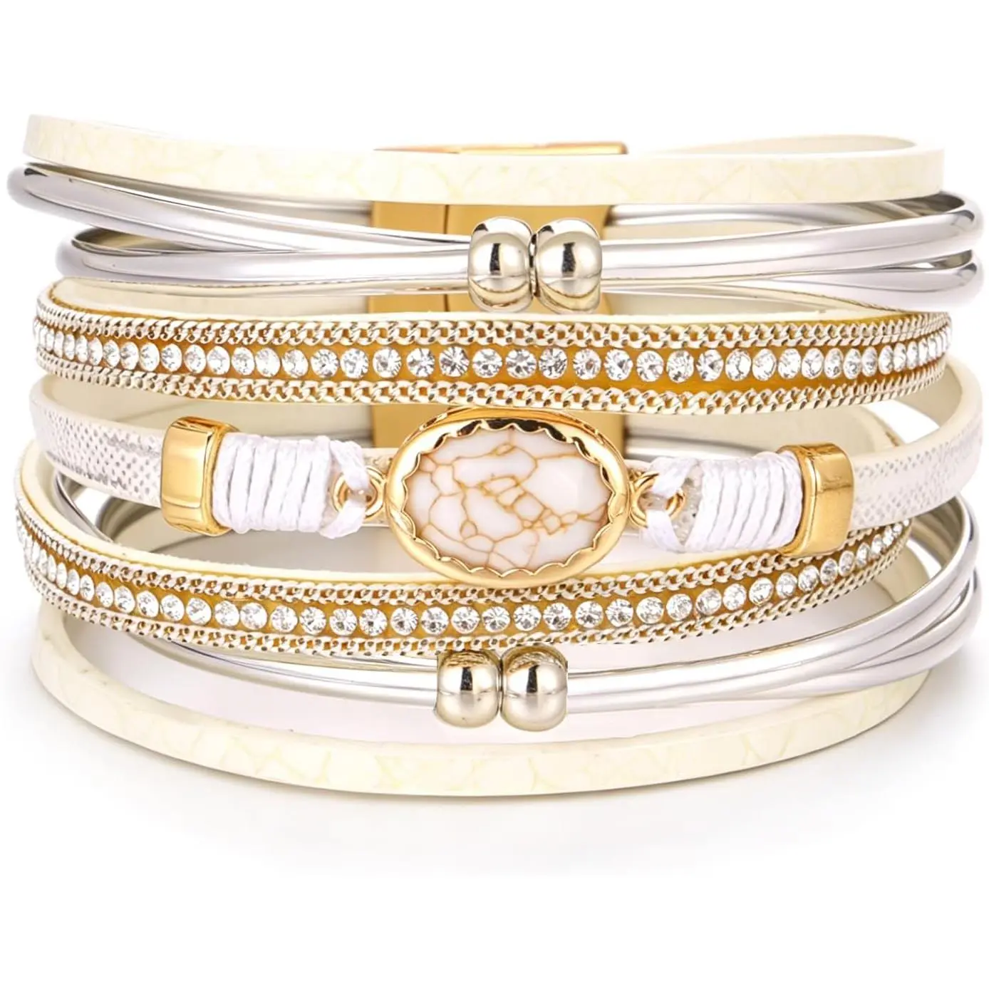 Boho Leather Bracelets for Women  Cuff Wrap Bracelet