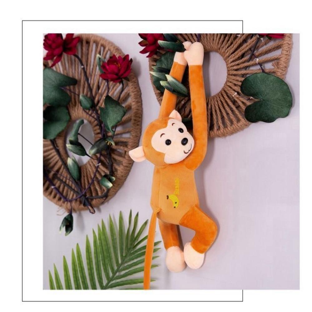 45cm Cute Long Arm Monkey Plush Toy 5 Color Anti-Collision Banana Can Tie Curtains With Monkey Doll  Decoration Christmas