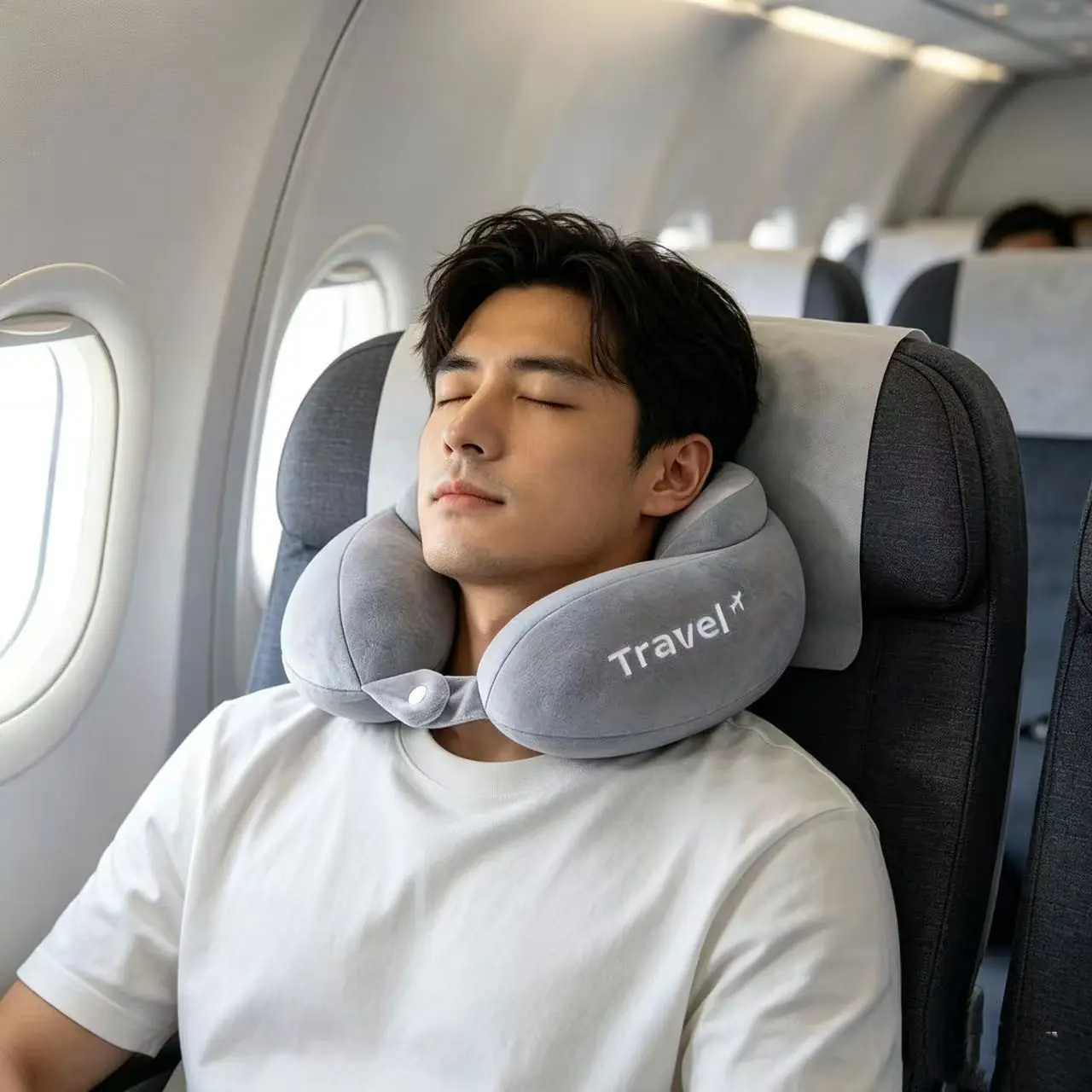U-Shape Travel Pillow, Neck Support Cushion, Memory Foam Cervical Pillow, Aircraft U-Shaped Pillow, Car Sleeping Aid, Comfortable Resting Solution, Supportive Head Cushion