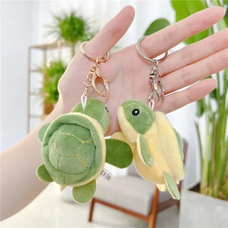 10cm Sea Turtle Plush Toy Small Cute Cartoon Bag Pendant Stuffed Animals Turtle Doll Keychain Doll Accessories