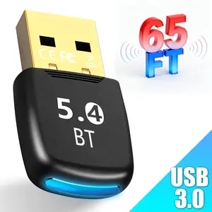 Bluetooth Adapter for Desktop PC，Bluetooth 5.4 Dongle Receiver,Plug and Play,Supports Keyboard/Mouse/Headphones/Speakers/Game，Windows 11/10/8.1/7 Compatible