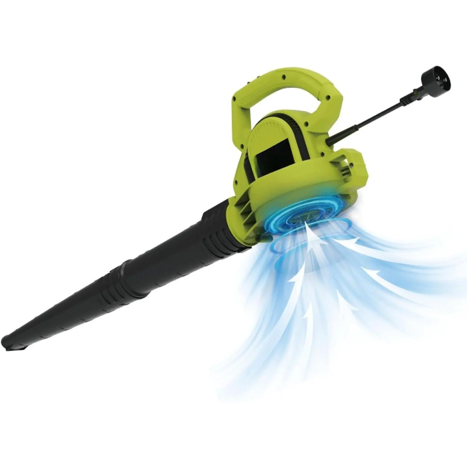 Electric Leaf Blower Corded, 7-Amp, 390CFM/ 210MPH, 2 Speed Modes,  Lightweight Handheld Blowers for Lawn Care, Patio, Leaves, Dust, Snow (Green)