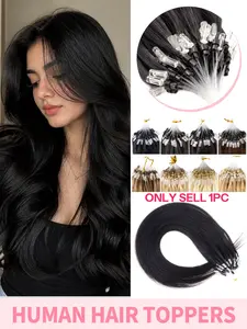 Micro Bead Hair Extensions, Micro Ring Hair Extensions, 12-22 Inches, Straight, Invisible Smooth, Real Human Hair, Easy Installation