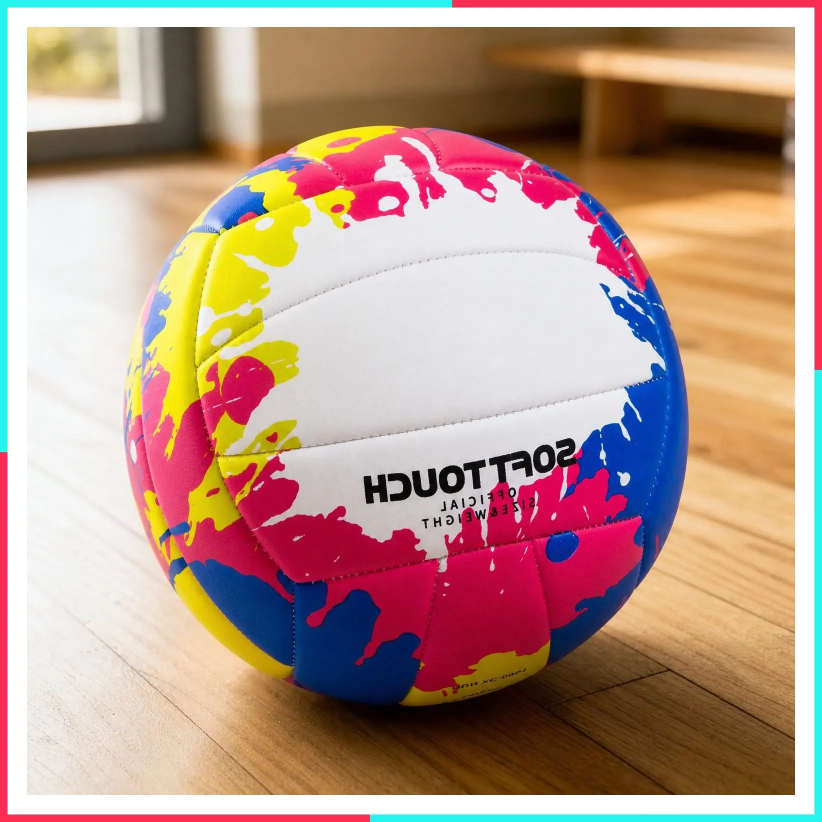 Official Size 5 Beach Volleyball - Soft Waterproof PU Sports Ball for Sand, Indoor, Outdoor, Pool, Gym & Training