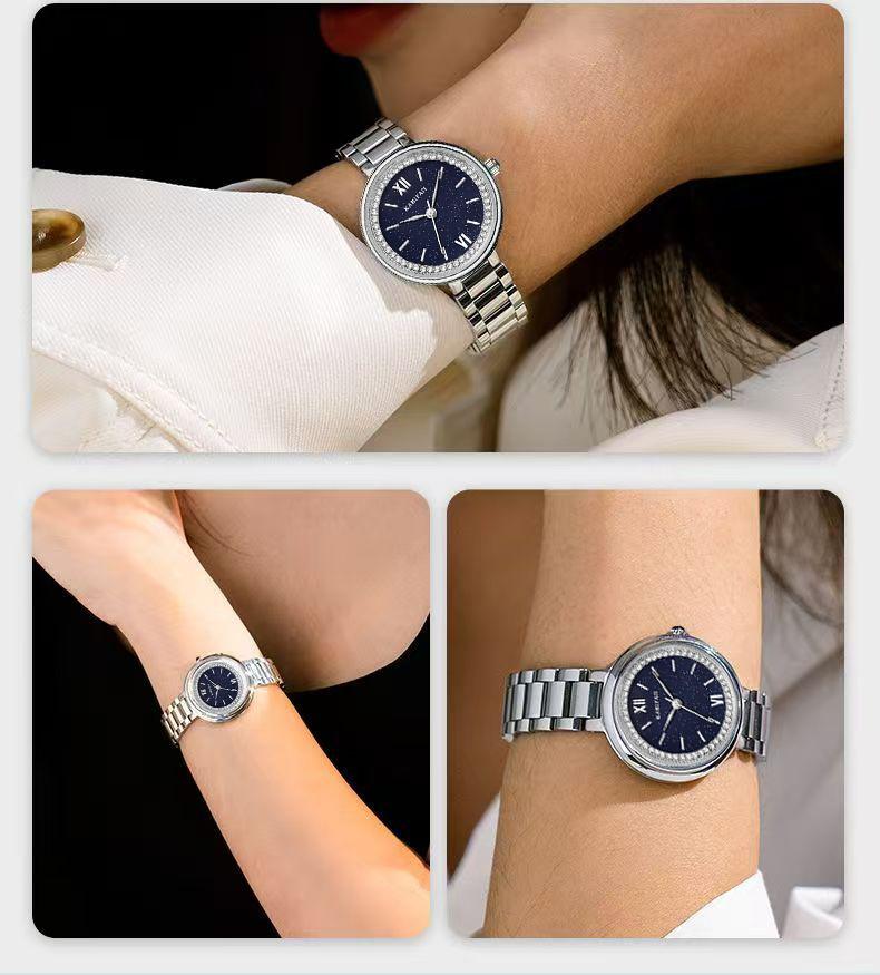 Elegant luxury women’s  diamond dial, water-resistant and scratch-resistant, featuring an adjustable strap and a fashionable design.Suitable for wearing on all occasions perfect Mother’s Day gift for your wife or mom. stylish watch