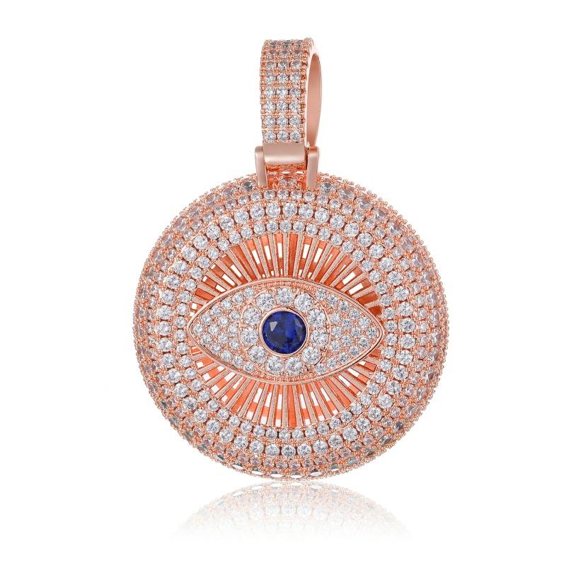 Hot-Selling New Devil'S Eye Pendant With Micro-Inlaid Zircon, Hip-Hop Trendy Accessory