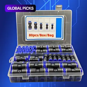 80pcs Quick Connect Air Hose Fittings for 4/6/8/10/12mm Tubes, Universal Thread, Leak Proof, Versatile Hose Installation, Easy Installation for Air Pipes #TOP PICKS