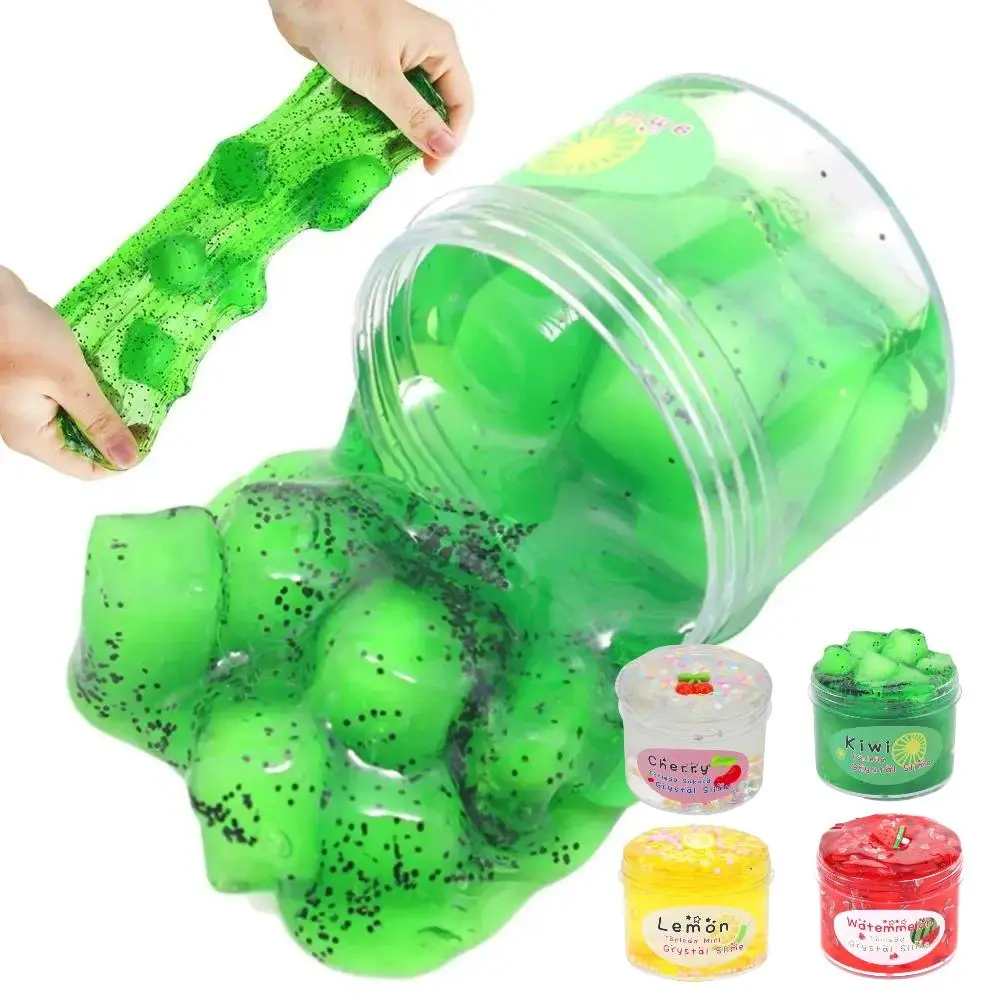 1pc 70ml Clear Slime, Large Size Fluffy Stretchy Sensory Toy, Stress Relief Putty for Kids Adults, DIY Crystal Jelly Clay